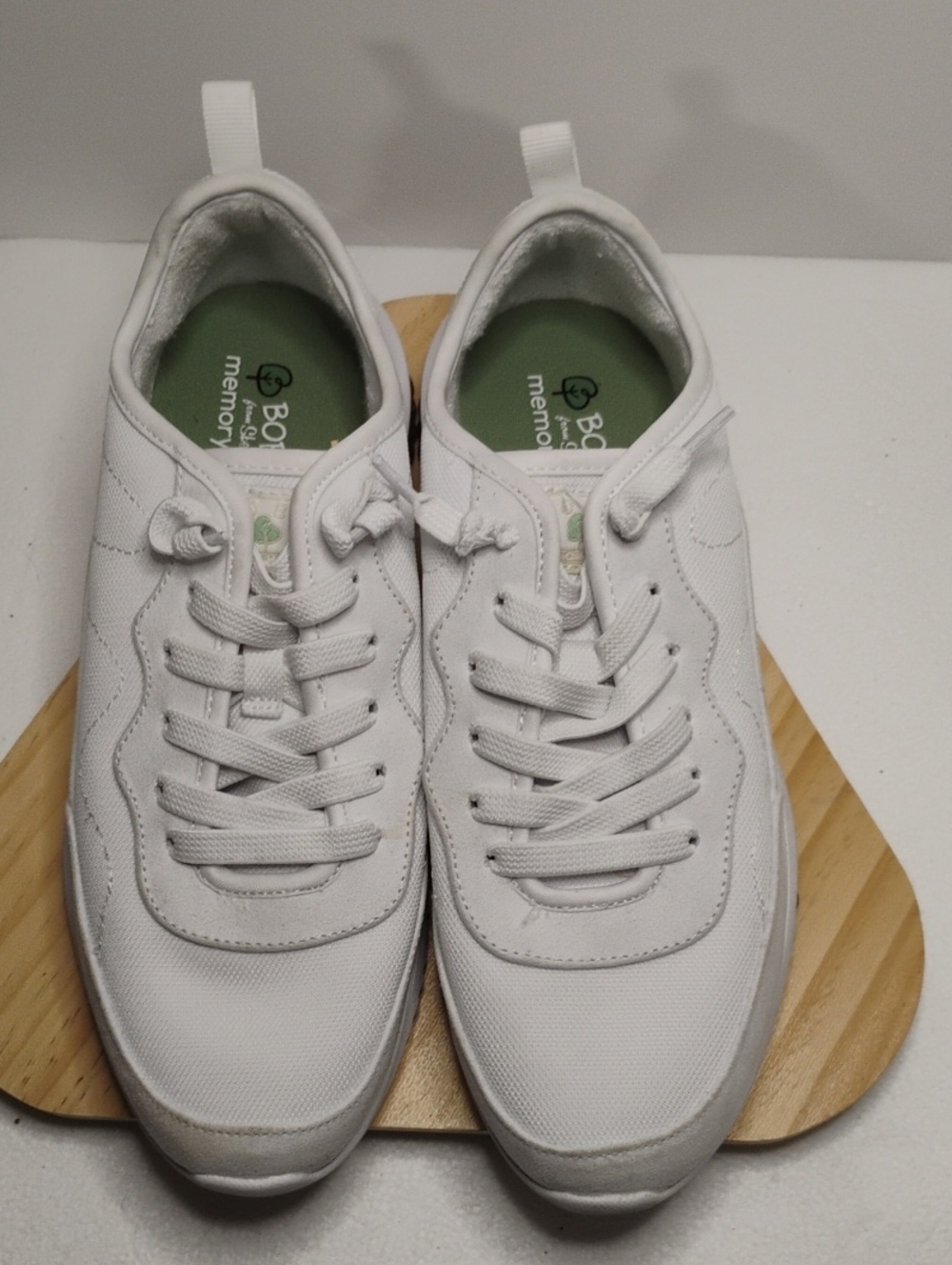 BOBS from Skechers White Low-Top Memory Foam Sneakers